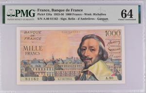 France 1000 Francs 1954 ... 