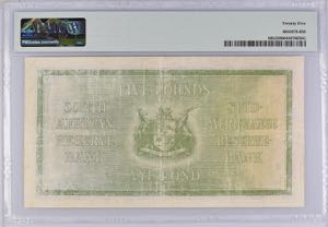 South Africa 5 Pounds 1935 PMG 25