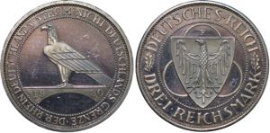 Germany - Weimar Republic 3 Reichsmark 1930 ... 