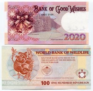 World Lot of 2 Notes 2020