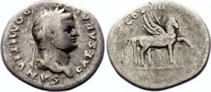 Roman Empire Denarius 76 AD
