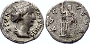 Roman Empire Denarius 148 - 161 AD
