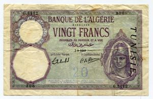 Tunisia 20 Francs 1941