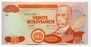 Bolivia 20 Bolivianos ... 
