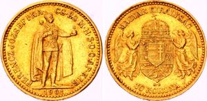 Hungary 10 Korona 1901 KB