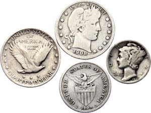 United States - Philippines Lot of 4 Silver ... 