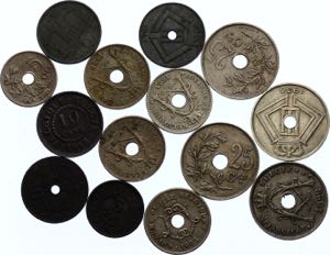 Belgium Lot of 14 Coins