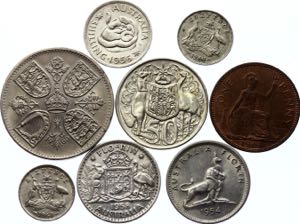 Australia - Great Britain Lot of 8 Coins ... 