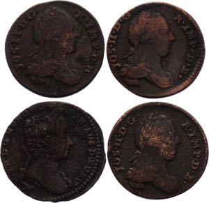 Austrian Netherlands 4 x 1 Liard 1745 -89