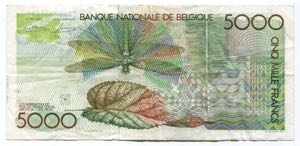 Belgium 5000 Francs 1982 -92