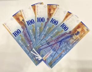 Switzerland 5 x 100 Franken 2007