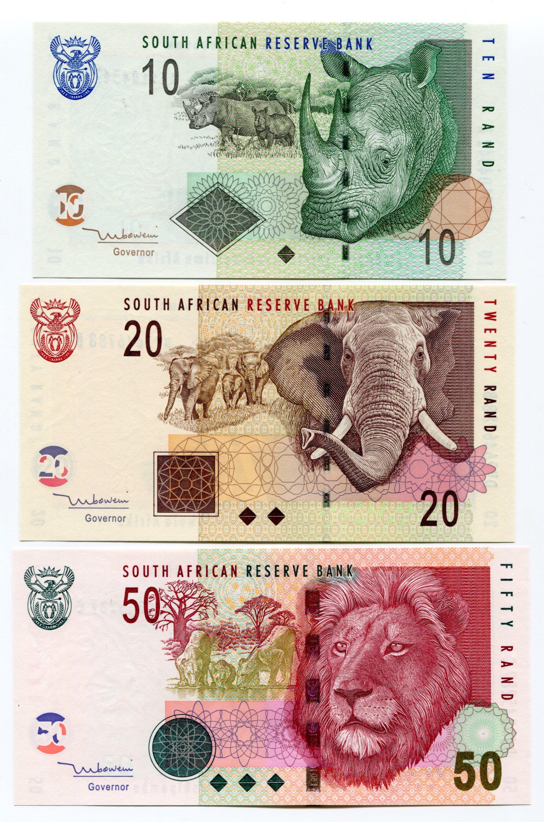 South Africa 10 - 20 - 50 - 100 - 200 Rand ... 