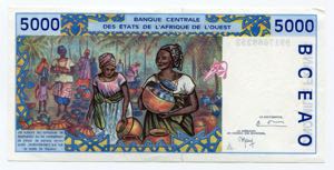 West African States 5000 Francs 1999 A