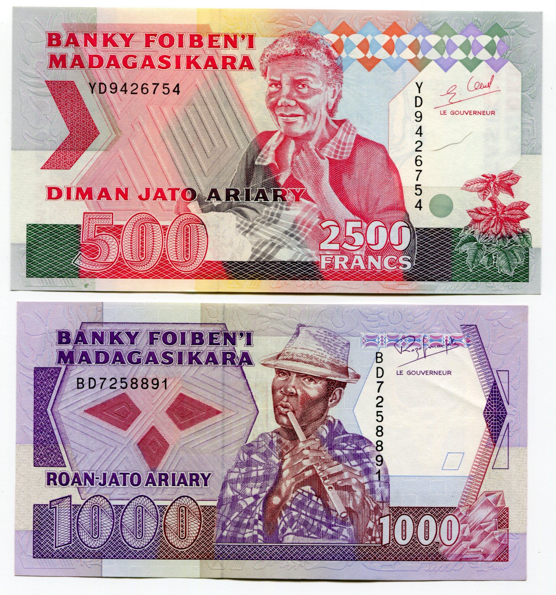 Madagascar 1000 Francs - ... 