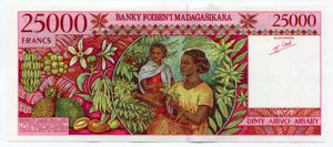 Madagascar 25000 Francs / 5000 Ariary 1998