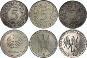 Germany Lot of 6 Coins ... 