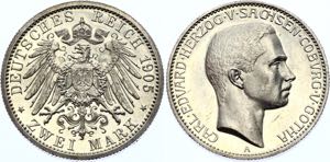 Germany - Empire Saxe-Coburg-Gotha 2 Mark ... 