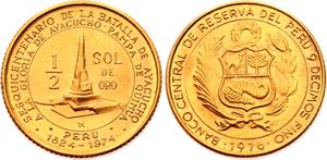 Peru 1/2 Sol de Oro 1976