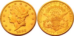 United States 10 Dollars 1882 S