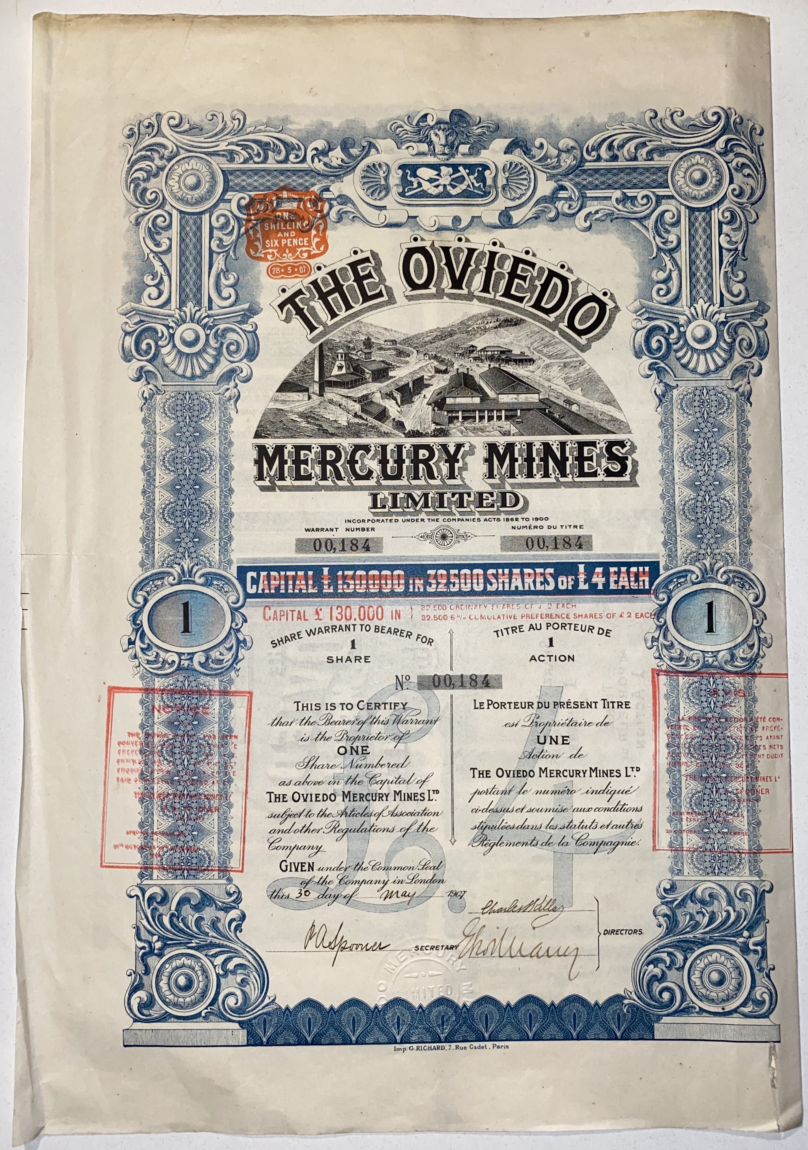 Spain London Oviedo Mercury Mines ... 