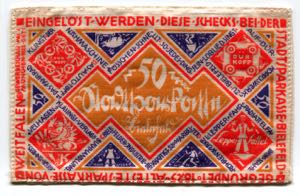 Germany Bielefeld 50 Mark 1922 Stoffgeld