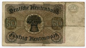 Germany - Weimar Republic 50 Rentenmark 1934
