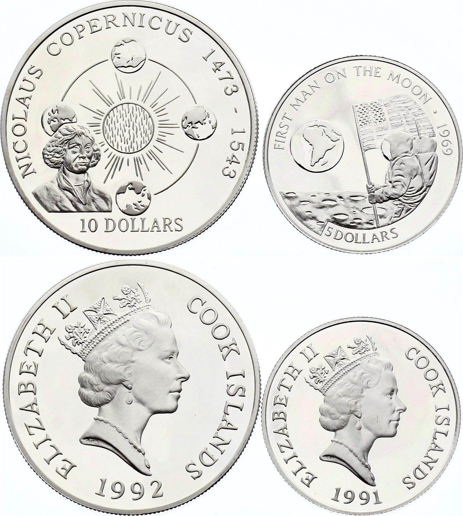 Cook Islands 5 & 10 Dollars 1991 - 1992