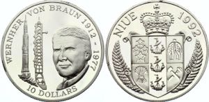 Niue 10 Dollar 1992