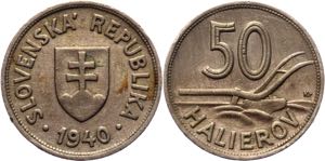 Slovakia 50 Halierov 1940 Key Date