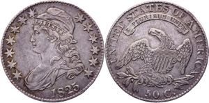 United States Half Dollar 50 Cents 1825