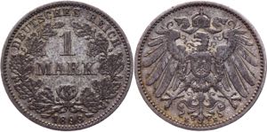 Germany - Empire 1 Mark 1893 E Key Date