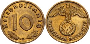 Germany - Third Reich 10 Pfennig 1936 G Key ... 
