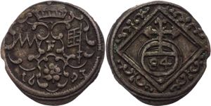 German States Würzburg 1/84 Gulden 1693 F