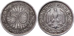 Germany - Weimar Republic 50 Pfennig 1935 Е ... 