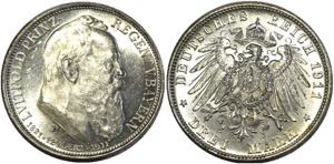 Germany - Empire Bavaria 3 Mark 1911 D