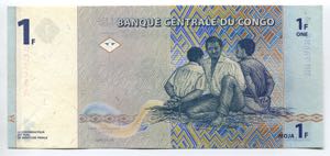 Congo Democratic Republic 1 Franc 1997 RARE