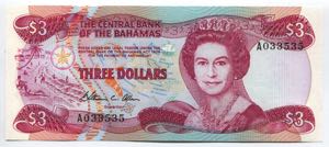 Bahamas 3 Dollars 1974 ... 
