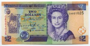 Belize 2 Dollars 1999