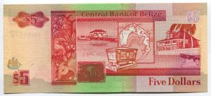Belize 5 Dollars 1996