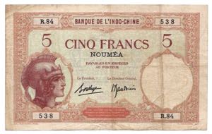 New Caledonia 5 Francs ... 