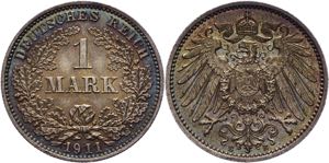 Germany - Empire 1 Mark 1911 E