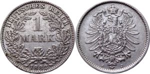 Germany - Empire 1 Mark 1882 J