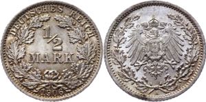 Germany - Empire 1/2 Mark 1906 A