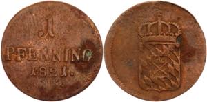 KM# 680; Copper 1.24g.; Maximilian IV ... 