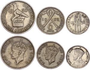 KM# 1 - 21 - 22; George V - VI; With Silver; ... 