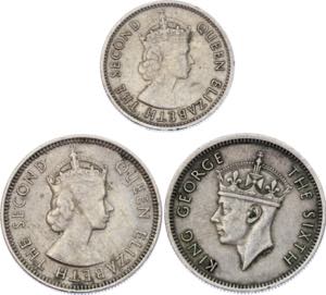 KM# 8 - 1 - 2; Georg VI - Elizabeth II; XF