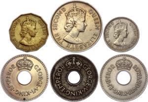 3 x 1 Penny - 3 Pence - 6 Pence - 1 Florin; ... 
