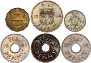 3 x 1 Penny - 3 Pence - ... 