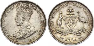 KM# 27; Silver; George V; aUNC with hairlines