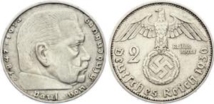 KM# 93; Silver; Paul von Hindenburg